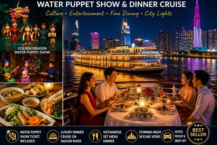 Chi Minh City: Water Puppet Show & Saigon River Dinner Cruise - Photo 1 of 24