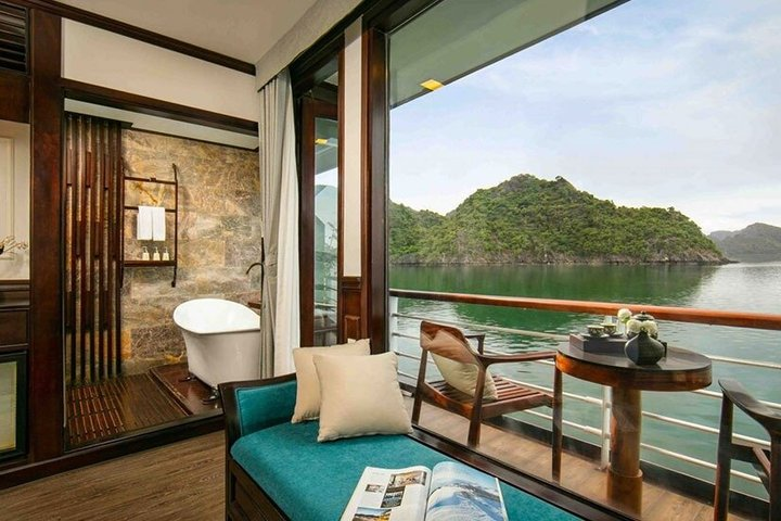 PRIVATE BALCONY Halong Lan Ha Bay All Inclusive overnight Cruises - Photo 1 of 25