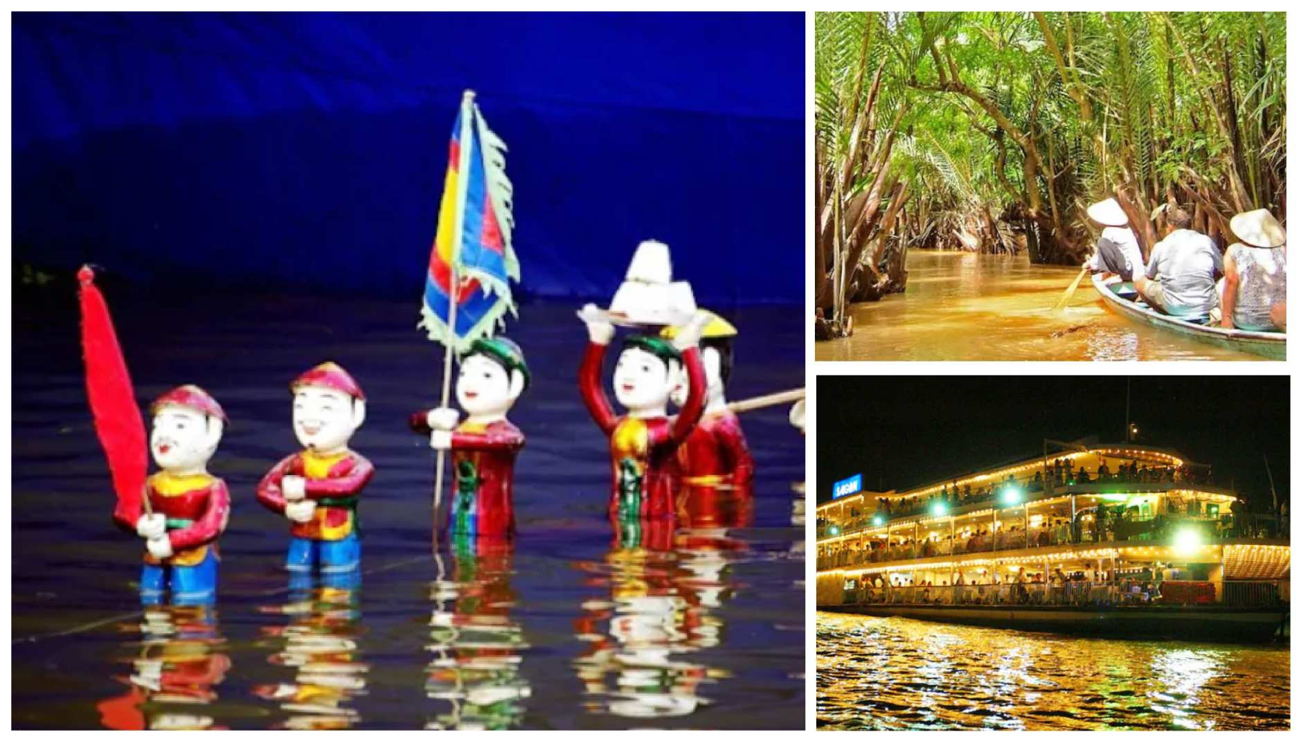 Mekong Delta Cruise + Water Puppet Show + Saigon River Dinner Cruise | Lunch & Dinner Included, Japanese Guide, Hotel Pick-up & Drop-off - Photo 1 of 9