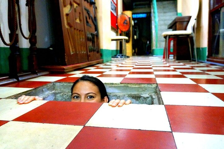 The secret weapon bunker of the Vietcong in Saigon during the Vietnam War