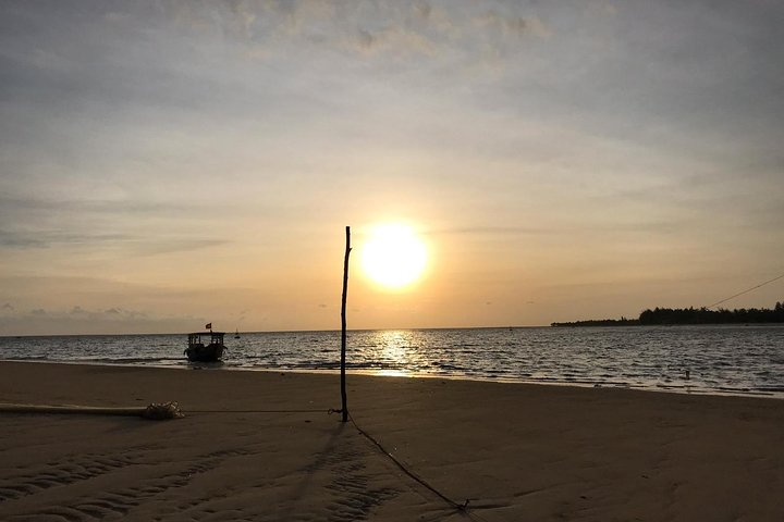 Sunrise where the river meets the ocean 