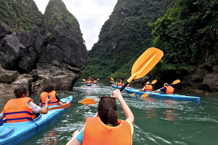Kayaking in Halong Bay