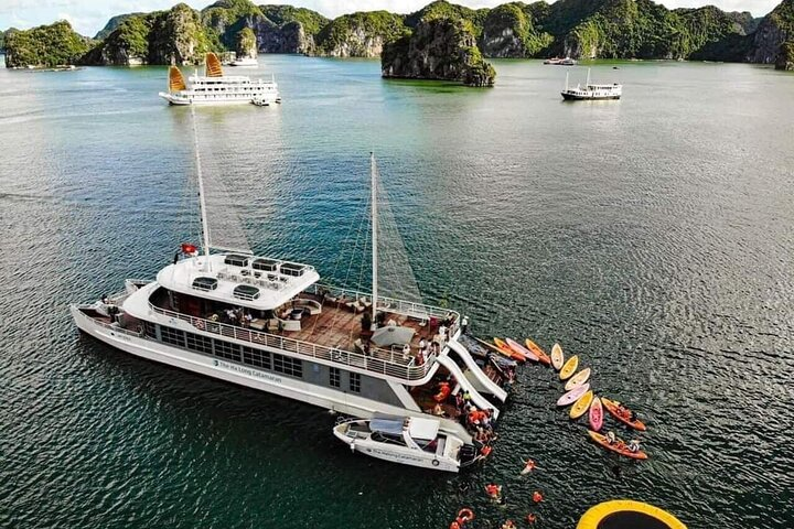 Halong Catamaran Cruise - Luxury Day Tour with Water Slide