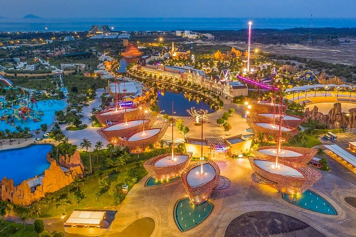 Experience a day filled with excitement exploring diverse attractions scenic views and fun-filled activities at Vinwonder Amusement Park making unforgettable memories in Da Nang's stunning landscape.