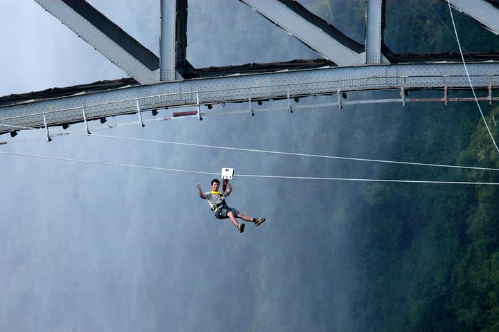Tandem- Zip Line ( Foofie Slide) Victoria Falls Bridge. - Photo 1 of 4